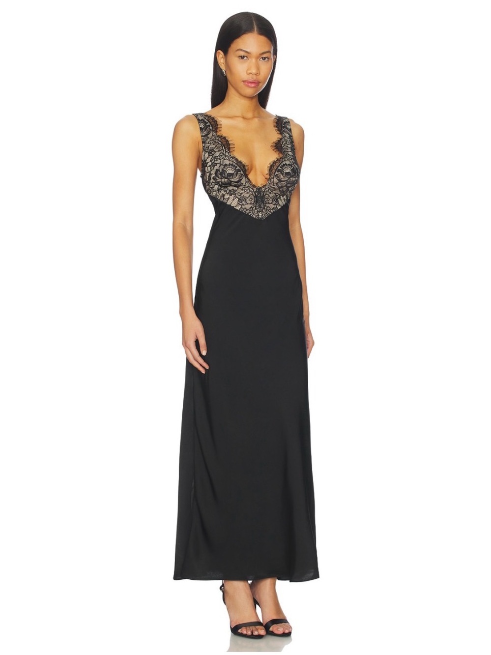 Bardot Hayden Lace Slip Dress in Black - BNWT - US 2